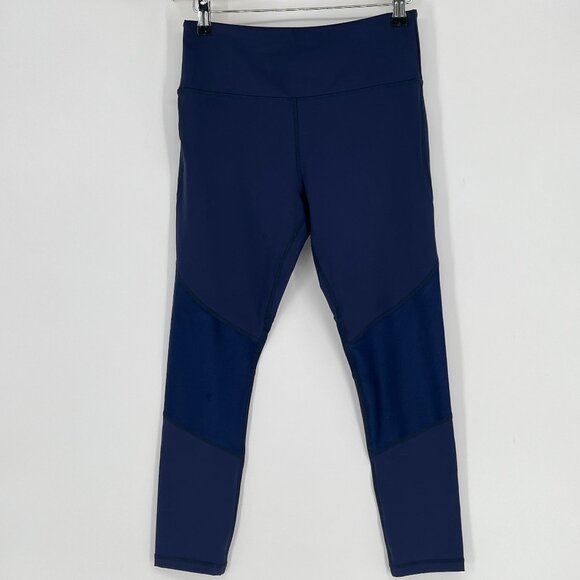 ZYIA Active Navy Shimmer Soft n Snug 7/8 Leggings 24 High Rise Sculpt Yoga Gym - Picture 5 of 7